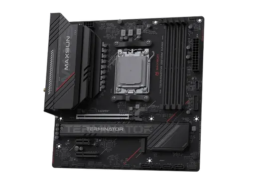 MAXUN TERMINATOR B850M DARK WIFI6 DDR5 HDMI-DP TYPEC PCIE 5.0 AM5 mATX görseli 2