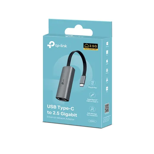 TP-LINK UE302C USB TypeC 2.5 Gigabit Ethernet Adaptörü görseli 4