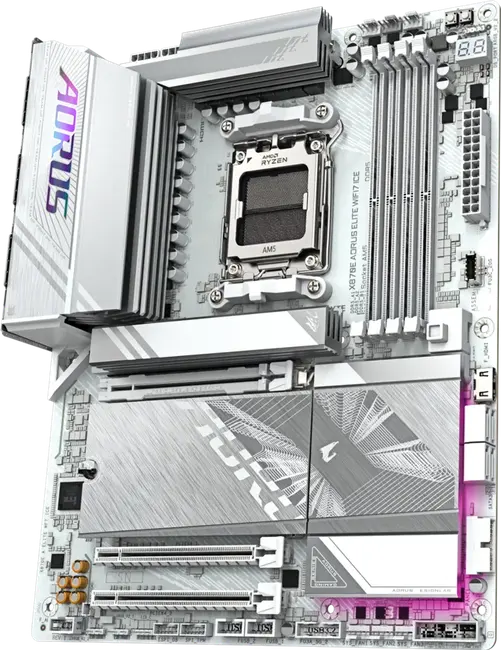 GIGABYTE X870E-A ELITE WIFI7 ICE DDR5 HDMI-DP TYPEC PCIE 5.0 AM5 ATX BEYAZ alternatif görünüm