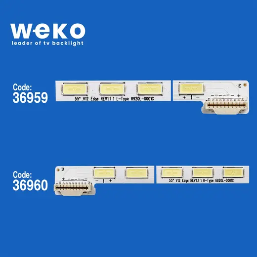 WKSET-6259 36959X1 36960X1 55 V12 EDGE REV0.6 1 L/R-TYPE 2 ADET LED BAR (72LED) alternatif görünüm
