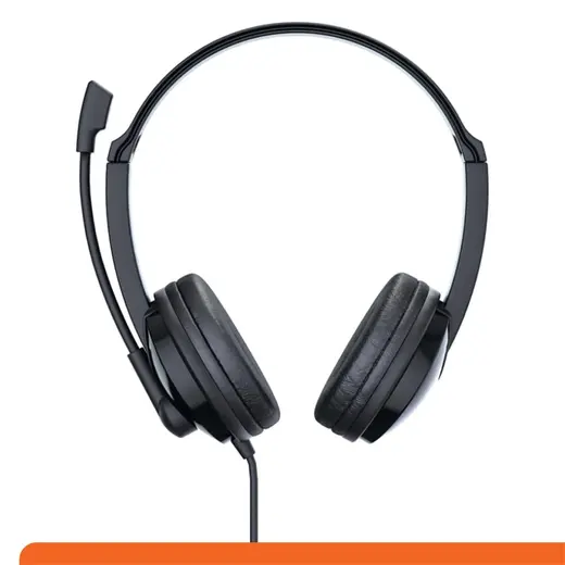 ACCUTONE UB101 DUO USB SİYAH RENK ÇAĞRI MERKEZİ KULAKLIĞI görseli 3
