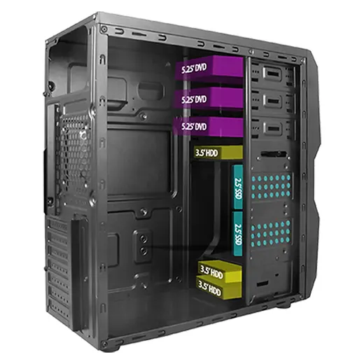 Vento TA-K61 350W Mid Tower Kasa Siyah-Gümüş görseli 5