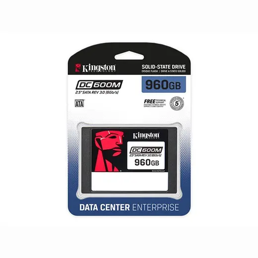 KINGSTON 960GB 2.5" DC600M SEDC600M/960G 560/530MB/s Enterprise Sata-3 SSD Disk görseli 1