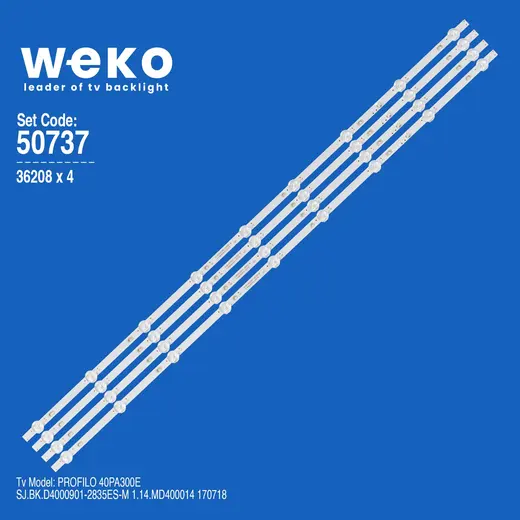 WKSET-5707 36208X4 SJ.BK.D4000901-2835ES-M 1.14.MD400014 170718 4 ADET LED BAR