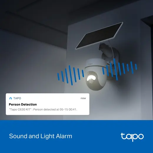 TP-LINK 5MP Speed Dome 4MM WIFI Kablosuz Pan-Tilt IP Kamera Tapo C630 Kit görseli 4