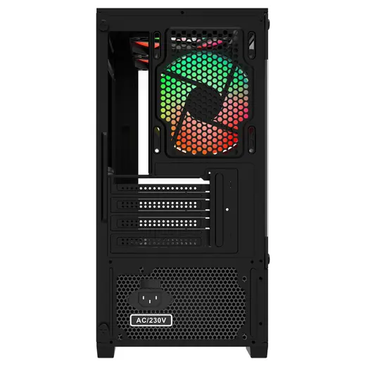 POWERBOOST 500W PB-M5001B 3-Rainbow Fanlı Micro-Tower PC Kasası görseli 1