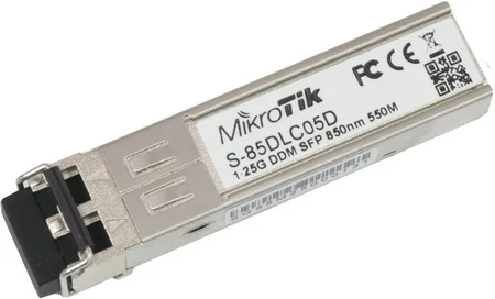 Mikrotik S-85DLC05D, SFP Modül, 1 Gbit Multi Mod(MM) 1.25G MM 550m 850nm
