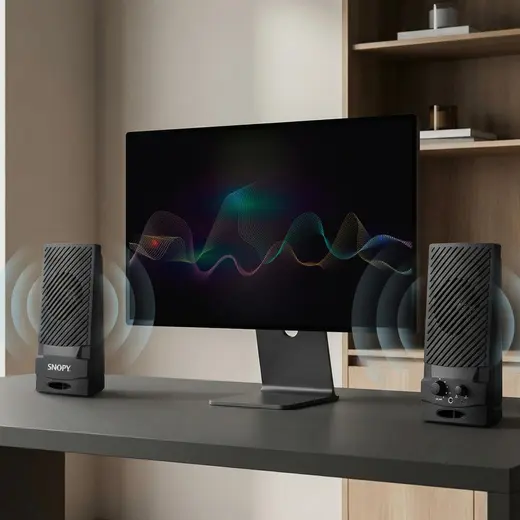 Snopy SN-510 2.0 Siyah USB Speaker Hoparlör görseli 4