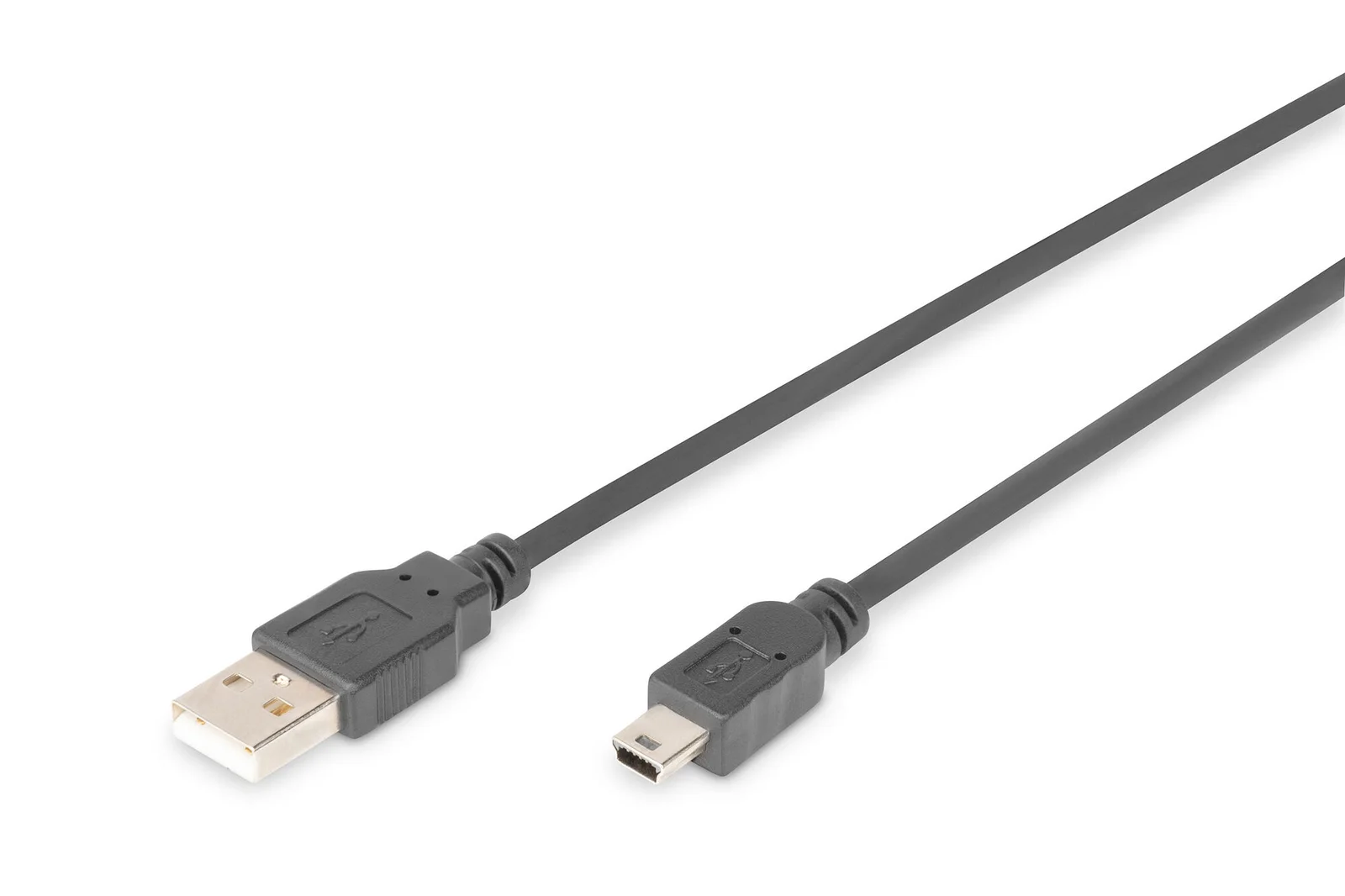 DIGITUS AK-300108-010-S USB 2.0 Bağlantı Kablosu, USB A Erkek - USB mini B (5 pin) Erkek, 1 metre, AWG 28