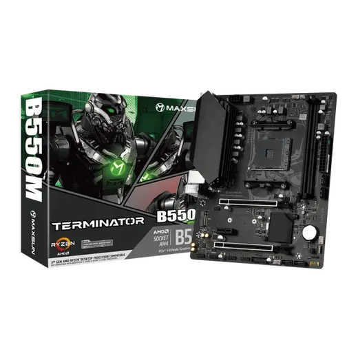 MAXUN TERMINATOR B550M DDR4 HDMI PCIE 4.0 AM4 mATX görseli 5