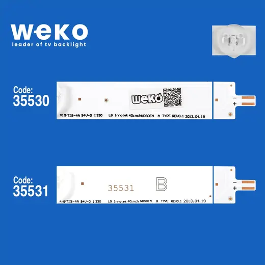 WKSET-5181 35530X5 35531X5 LG INNOTEK 40INCH NDSOEM 10 ADET LED BAR (38CM) alternatif görünüm