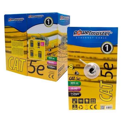 POWERMASTER PM-CAT05 25 AWG 305 METRE CAT5 KABLO alternatif görünüm