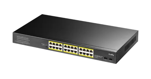 CUDY 24port PoE 300w 2-Uplink Gigabit Yönetilemez Switch GS1028PS2 görseli 2