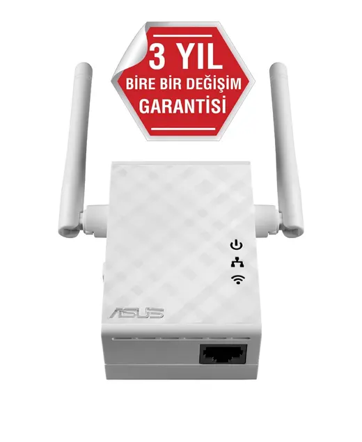 ASUS RP-N12 N300 2.4GHZ Mesafe Genişletici EV Ofis Tipi 2x 2dbi sabit anten görseli 1