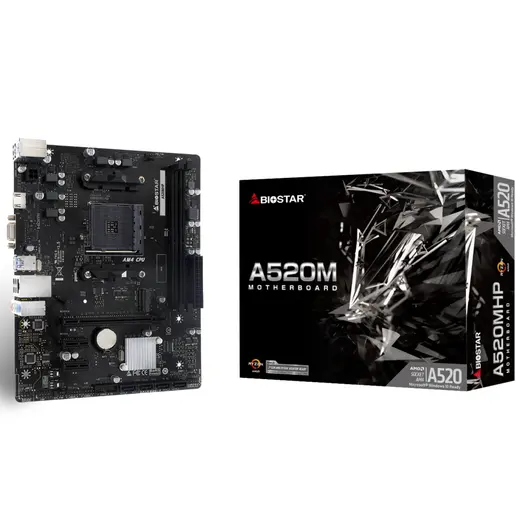 Biostar A520MHP 2.0 AMD AM4 DDR4 4400 HDMI VGA M2 mATX