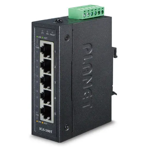 PLANET PL-IGS-500T Kompakt Endüstriyel Switch (Compact Industrial 5-Port 10/100/1000T Gigabit Ethernet Switch ) 5-Port