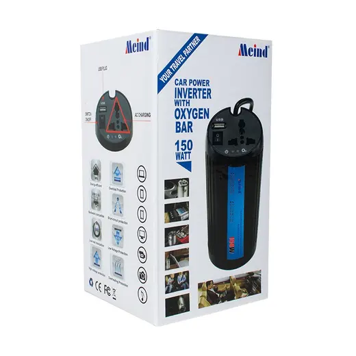 POWERMASTER PM-19826 12 VOLT - 150 WATT USBLİ ÇAKMAKTAN ARAÇ POWER INVERTER görseli 3