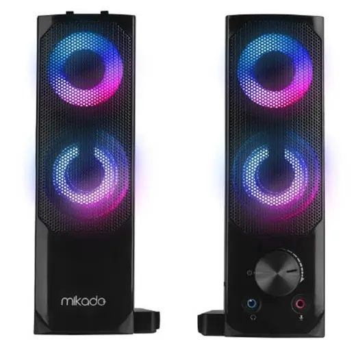 Mikado MD-S102 2.0 3Wx2CH RGB Ledli Siyah USB Soundbar Speaker Hoparlör alternatif görünüm