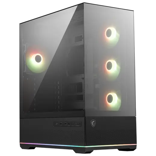 MSI MAG PANO 110R PZ USB3.2 4x12CM ARGB FAN TEMPERLI CAM GAMING ATX KASA SIYAH