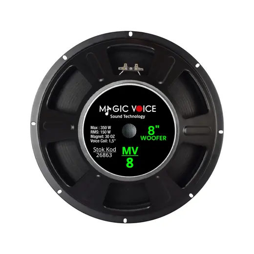 MAGİCVOİCE MV-8 MAX 350W / RMS 150 WATT 8 20 CM WOOFER YEDEK HOPARLÖR alternatif görünüm