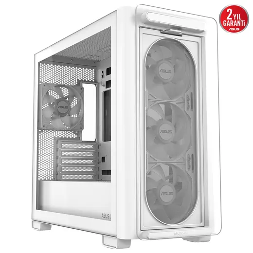 ASUS A23 PLUS TG ARGB WHITE Gaming Mid-Tower PC Kasası Beyaz / 90DC00K3-B19010 görseli 1