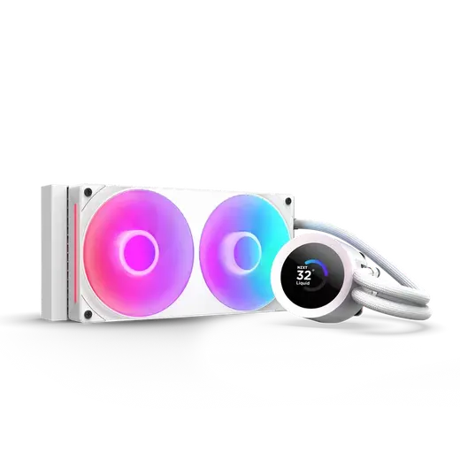 NZXT 240MM LCD KRAKEN RL-KR240-W2 ARGB AM5-1851p Sıvı Soğutmalı İşlemci Fanı Beyaz görseli 4
