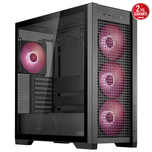 Asus TUF GAMING GT302 Siyah Temperli Cam EATX Mid Tower Fanlı ARGB Kasa görseli 3