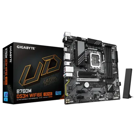 GIGABYTE B760M DS3H WIFI6E GEN5 DDR5 HDMI-DP PCIE 4.0 mATX görseli 4