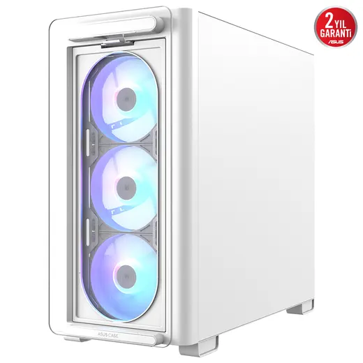 ASUS A23 PLUS TG ARGB WHITE Gaming Mid-Tower PC Kasası Beyaz / 90DC00K3-B19010 görseli 8