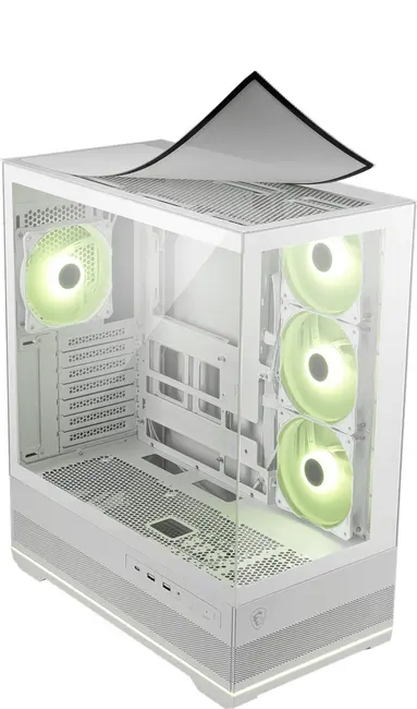 MSI MAG PANO 110R PZ WHITE Gaming Mid-Tower PC Kasası Beyaz görseli 4