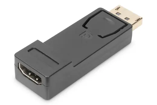 DIGITUS AK-340602-000-S DisplayPort Adaptörü, DP Erkek - HDMI tip A Dişi, kilit mekanizmalı, siyah renk görseli 2
