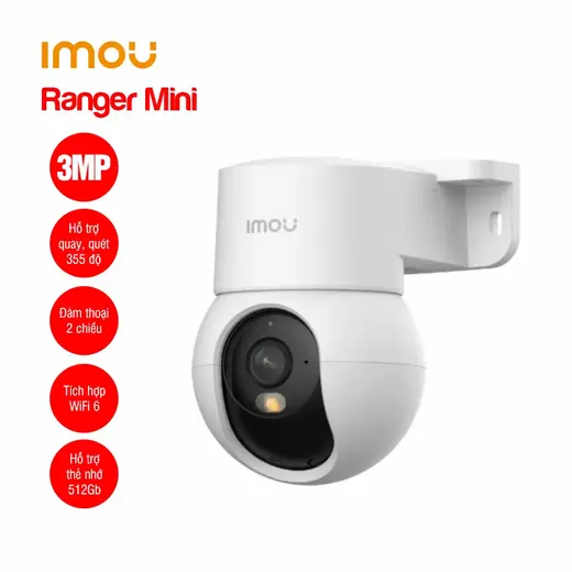 IMOU 3MP PT 3.6mm Wıfı Kablosuz Pan-Tilt IP Kamera Ranger Mini IPC-K2MP-3H1WE görseli 1