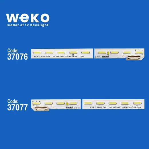WKSET-6342 37076X1 37077X1 65 V16 ART3 2435/4 REV 0,9 6 L/R-TYPE 2 ADET LED BAR (66LED) alternatif görünüm