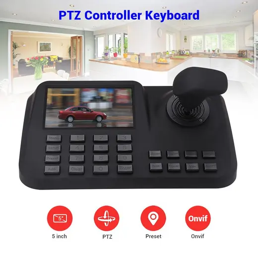 OPAX-334 IP KEYBOARD LCD EKRANLI IP SPEED DOME KAMERA KONTROL CİHAZI HDMI ÇIKIŞLI görseli 5