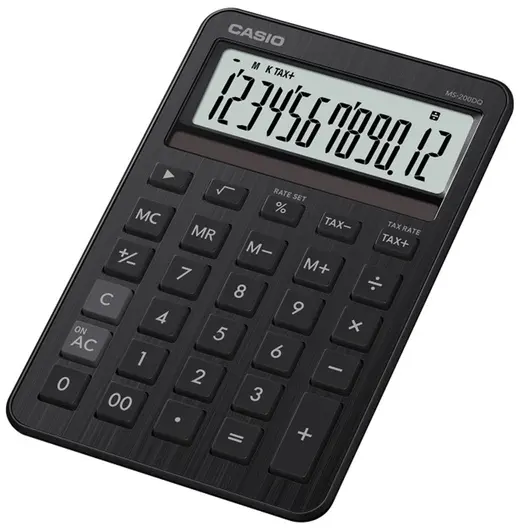Casio MS-200DQ-BK 12 Hane Beyaz Masa Üstü Hesap Makinesi
