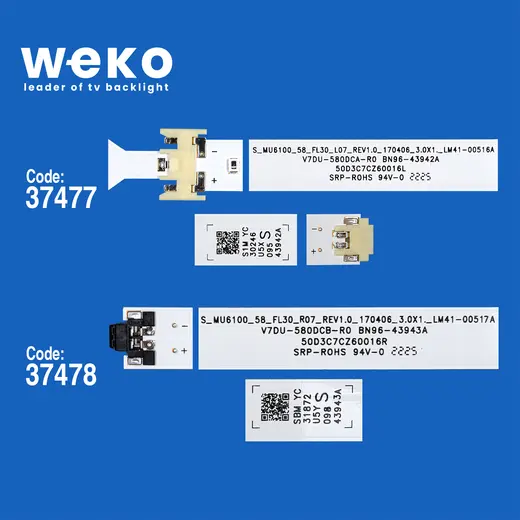 WKSET-6810 37477X7 37478X7 V7DU-580DCA/B 14 ADET LED BAR alternatif görünüm