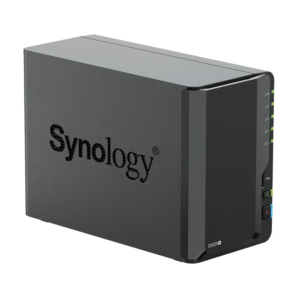 SYNOLOGY 2diskli Celeron QC-2GB RAM-2.5GbE Nas Server DS225 PLUS
