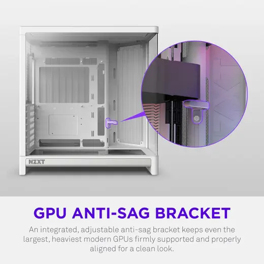 NZXT H6 RGB+ CC-H62FW-P1 Dual-Chamber Gaming Mid-Tower PC Kasası Beyaz görseli 1