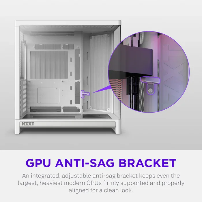 NZXT H6 RGB+ CC-H62FW-P1 Dual-Chamber Gaming Mid-Tower PC Kasası Beyaz