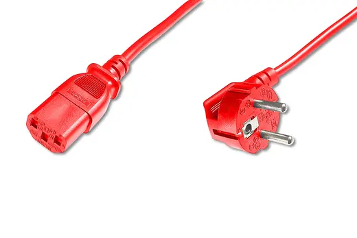 BEEK BC-PWR-SCH-C13-018-R Güç Kablosu, Schuko-C13, 1,8 metre,10A 250V, kırmızı renk, H05W F0.75x3 04+82