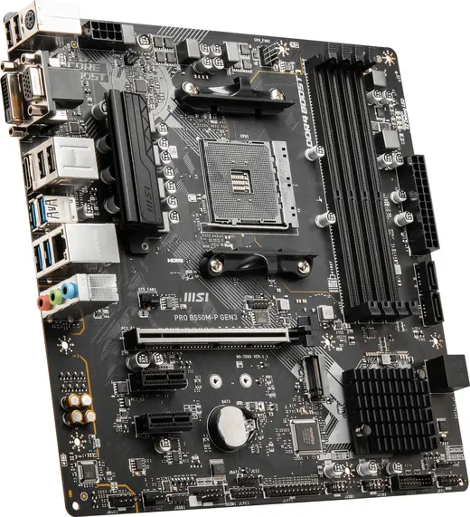 MSI PRO B550M-P DDR4 HDMI-DP PCIE 4.0 AM4 mATX görseli 4