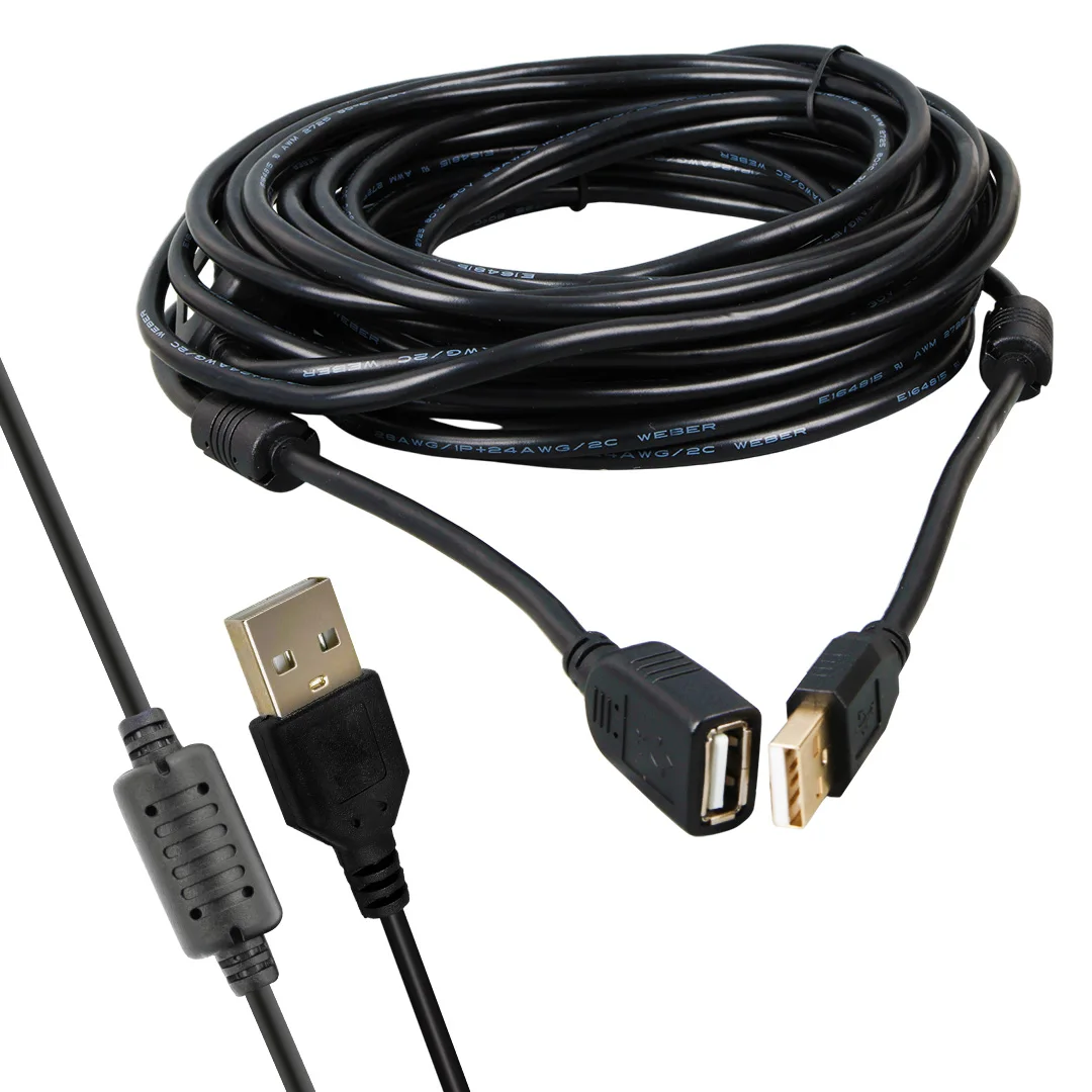 POWERMASTER PM-19955 USB 2.0 SİYAH CHİPSET 10 METRE USB UZATMA KABLOSU