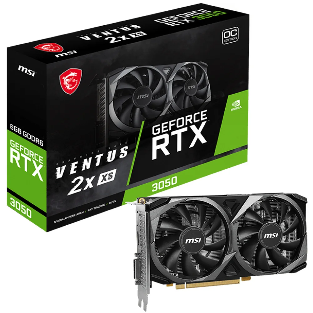 MSI VGA GEFORCE RTX 3050 VENTUS 2X XS 8G OC 8GB GDDR6 128B DX12