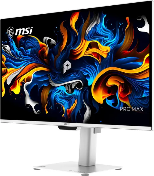 MSI 27" OLED PRO MAX 271UPXW12G 0.03MS 120HZ HDMI-DP Pivot Kurumsal Monitör 3840x160 Beyaz görseli 5