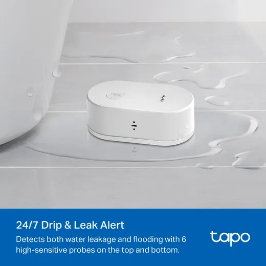 TP-LINK TAPO-T300 Tapo Akıllı Su Sızıntı Algılama Sensörü - Su Baskını ve Sızıntı Koruma görseli 8