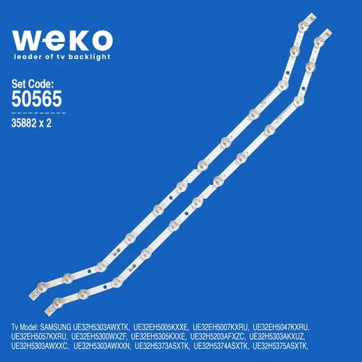 WKSET-5565 35882X2 D3GE-320SM1-R2 2 ADET LED BAR (12LED)