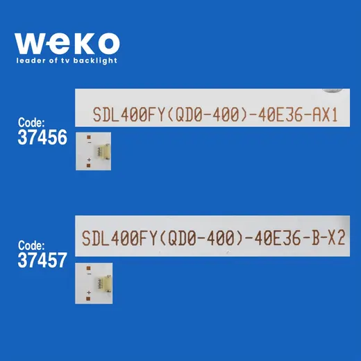 WKSET-6792 37456X1 37457X2 SDL400FY(QD0-400)_40E36_A/B 3 ADET LED BAR alternatif görünüm