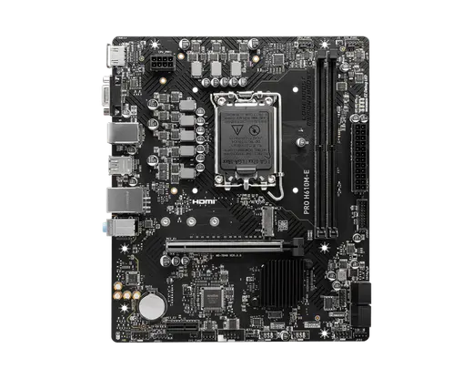 MSI PRO H610M-E DDR5 1700P DDR5 SES GLAN HDMI/VGA SATA3 USB3.2 mATX alternatif görünüm