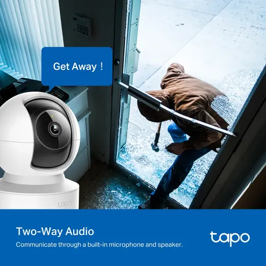 TP-LINK 4MP Pan/Tilt 360° Yatay Kapsama 12m IR Wıfı Ethernet Çift Yönlü Ses 512GB microSD Destekli İç Mekân IP Kamera TAPO C222 görseli 2