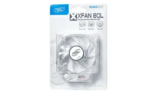 DEEPCOOL XFan 80L/B 8cm LED'li Kasa Fanı görseli 1